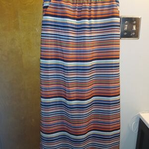 Olive & Oak Vibrant Striped Maxi Skirt